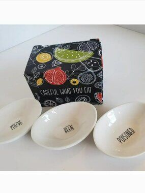 YOU'VE BEEN POISONED Ramekins Careful What You Eat Condiment Bowls Dish Gag Gift